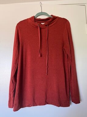 LOFT Lounge Hoodie in Rust Red